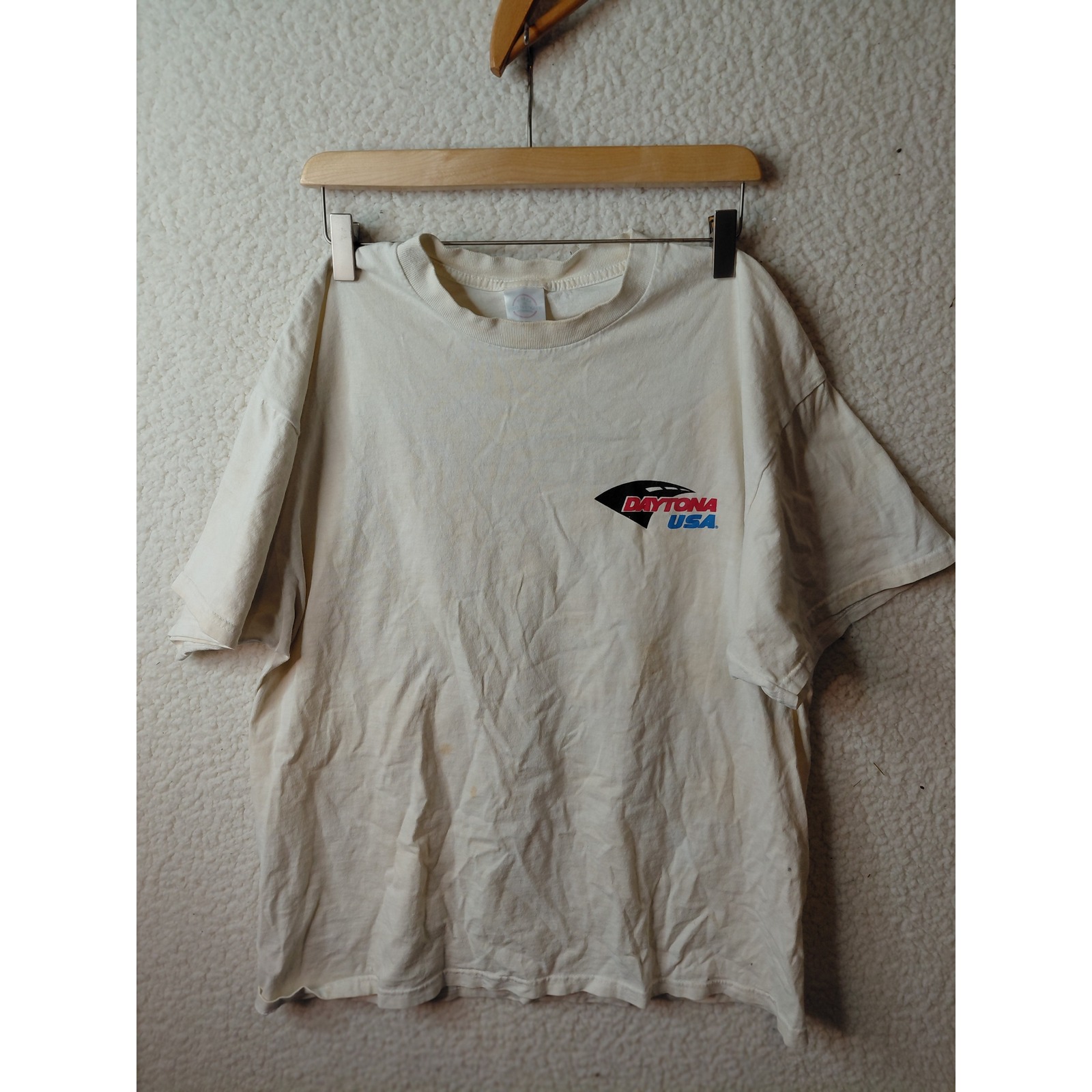 Vintage Daytona Usa Racing TShirt White Large Motorsports Experience Graphic